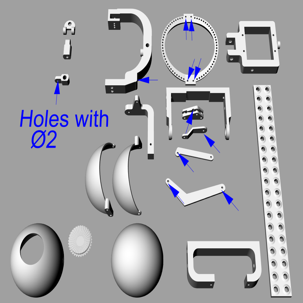 2mm.png Fichier STL gratuit mécanique des yeux animatronique à distance réglable・Design à télécharger et à imprimer en 3D, kakiemon