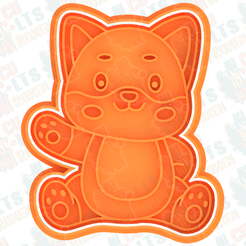 Cute-cat-cookie-cutter.png Datei STL Niedlicher Katzenausstecher *・Design für 3D-Drucker zum herunterladen, RxCookies