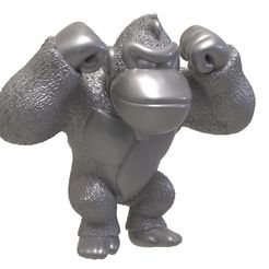 DonkeyKong_pose1.58.jpg Donkey Kong Game Character 3D Model Pose 1