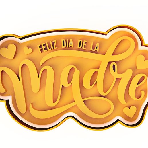 Cookie Cutter Mother's Day / Cookie Cutters Mother's Day / HAPPY MOM'S DAY 3D model