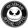 NB-Coffee-Ornament.jpg NBC Nightmare Before Coffee Multicolor Wall Art Keychain Ornament Coaster