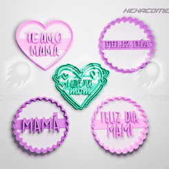 diadelamadre.png 5 COOKIE CUTTER COOKIE CUTTERS COOKIE CUTTER MOLD FOR MOTHER'S DAY COOKIES