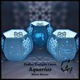 Zodiac_AQUARIUS_mix_original_render.jpg Aquarius (Water-Bearer) Zodiac Tealight Cover