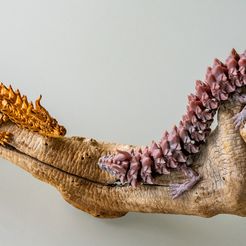 Thorn Dragon - Cute Wiggle Articulated Flexi Lizard - High Detail Print in Place!