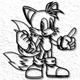 project_20230217_1949176-01.png Sonic the Hedgehog Tails the Fox  Wall Art Sonic Miles Wall Decor