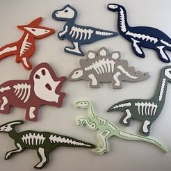 1.jpg Dinosaur with skelet. Set of 8