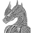 King-Ghidorah-Single-Head-Bust-2.png Бюст короля Гидоры с одной головой