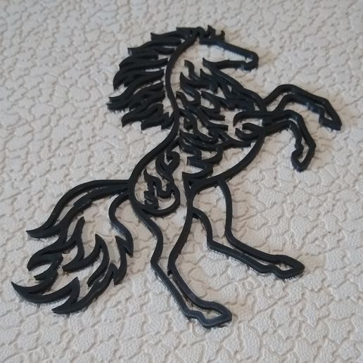 Fire Horse Line Art Wall Decor : Chinese New Year