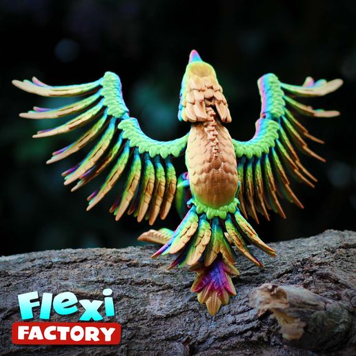 Dan-Sopala-Flexi-Factory-Phoenix-_03.jpg Flexi Print-in-Place Phoenix jetzt auch mit 3mf-Datei!