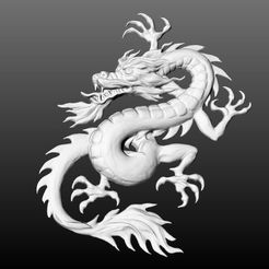 1.jpeg Fichier STL Pendentif dragon chinois doré 3D・Objet pour imprimante 3D à télécharger
