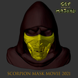 peredL.png Archivo STL Mortal Kombat Movie 2021 Máscara de Scorpion - Archivo STL. 2 versiones.・Modelo para descargar y imprimir en 3D
