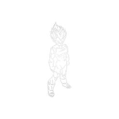 Vegeta.png STL file Vegeta wall art・3D print object to download