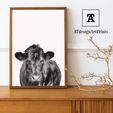 black-and-white-photo,-farm-animal,-large-poster.jpg Highland Cow Picture, Animal Wall Art Printable JPEG 300PPi 5ratio 2x3, 3x4, 4x5, 5x7, 11x14. Maximun frame 24x36in