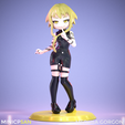 01.png Medusa Gorgon - Elegante traje negro sin mangas - Soul Eater Anime Figure - Impresión 3D