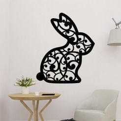 sample.jpg 3D file Rabbit Art Decor・3D printer design to download