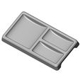 3-pocket-recta-tray-06.jpg Rectangular 3 pockets serving tray relief 3D print model
