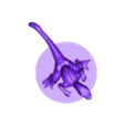 velociraptor_zombie1-base.circle.stl Dinosaur Collection (DND/TTRPG)