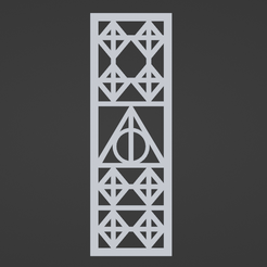 Bookmark_top.png Free STL file Harry Potter Bookmark (Deathly Hallows)・Object to download and to 3D print