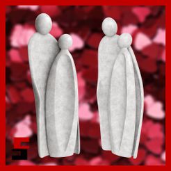 2.jpg Fichier STL Sculpture d'amour Décoration d'intérieur Cadeau de la Saint-Valentin・Modèle à télécharger et à imprimer en 3D