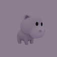 87.png Cartoon Hippo for 3D Printing
