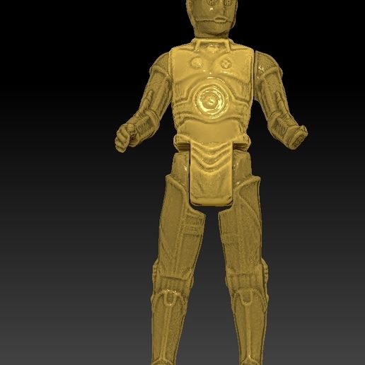 ScreenShot414.jpg 3D-Datei Star-Wars C3PO Kenner Kenner Style Action figure STL OBJ 3D・3D-druckbares Modell zum Herunterladen, DESERT-OCTOPUS