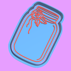 jar1-1.png STL-Datei FLower Jar Plätzchenpräger・3D-druckbare Vorlage zum herunterladen