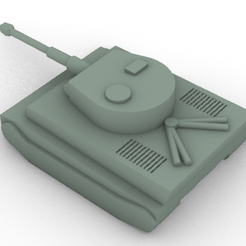 3.png Archivo STL Tiger 1 Low Poly・Diseño para descargar y imprimir en 3D