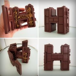 Lettre_H_Vignette.jpg STL file Letter H Steampunk・Model to download and 3D print