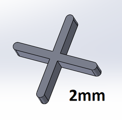 croisillon 2mm.png Free STL file 2mm crosspiece・Object to download and to 3D print