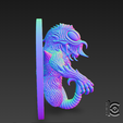 SNAG-0040.png Colorful Cosmic Beast Hook - 3D Model for Printing