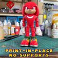 2k.jpg STL file Flexi Knuckles the Echidna (Sonic) - Print In Place・3D printing template to download