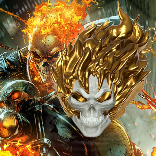 Ghost Rider Johnny Blaze had an STL sculpture