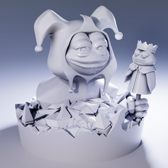 thumbnail.png OBJ file Jester Pepe・3D print object to download, xaeon