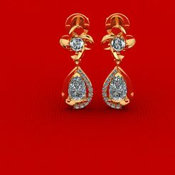 1.jpg Archivo STL Pendiente de diamante pera E1・Objeto imprimible en 3D para descargar