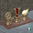 Tirupati-Balaji-Tirumala-Venkateshwara-swamy-tilak-3d-logo-emblem-1.png-8.png Elegante Tirupati Balaji Símbolo Sagrado Set | Chakra Tilak Shankh Emblema Trio | Vaishnav Hindu Decor | Dashboard Car Emblem Temple STL | 8" / 203 Mm