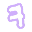 F_Ucase.stl naruto - alphabet font - cookie cutter