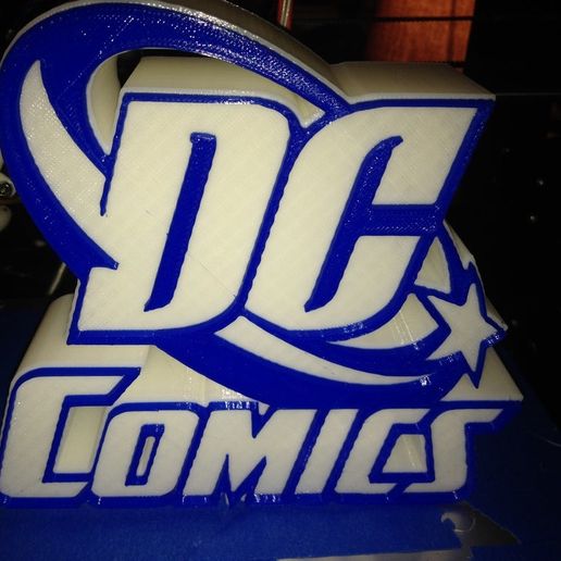 DC Comics logo 3D printed display wall round