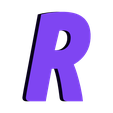 R.STL Letters - A through Z - HP Simplified Font - ALL CAPS - 1" X .125" thick