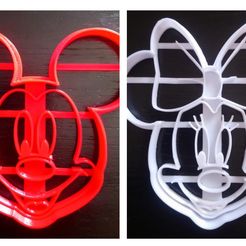 BeFunky-collage.jpg STL file Mickey and Minie Mouse cookie cutter・3D printing model to download