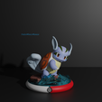Wartortle-clone.png Файл STL Клон Вартортла покемон 3D печать модель・Дизайн 3D принтера для загрузки