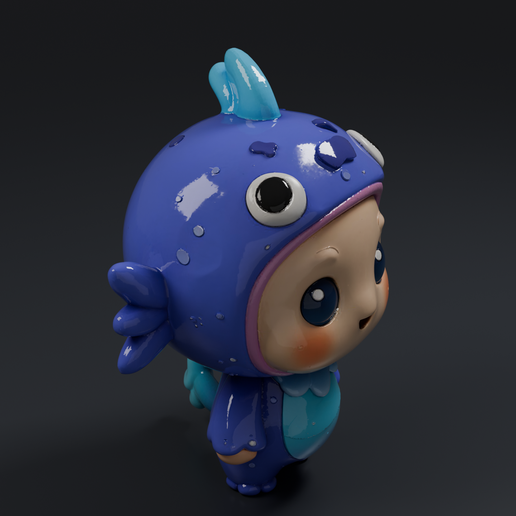 Cute Sea Creature 2 3D printable STL miniature