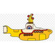 SUBMARINO.png Cookie Cutter with internal design YELLOW SUBMARINE