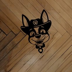 00_Tracker_Finished.jpg Fichier STL TRACKER - PAW PATROL 2D WALL PRINTABLE ART・Design imprimable en 3D à télécharger