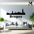 Bruges.png Wall silhouette - City skyline Set
