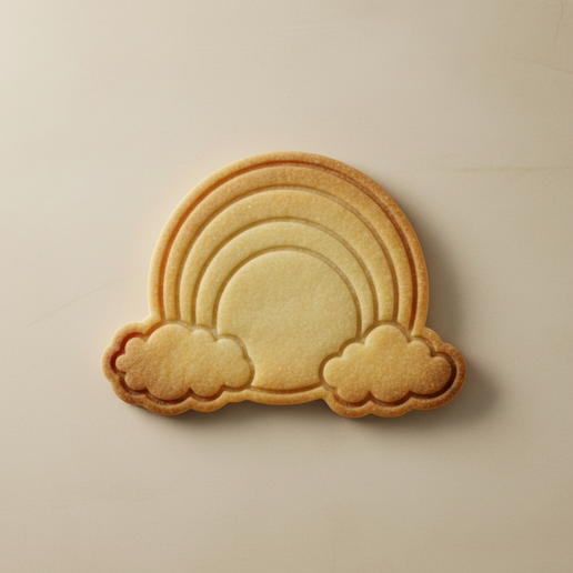 Cookie Cutter Cloud and Rainbow - Cortador de Biscoito Tema Nuvem e Arco Iris 3D model preview