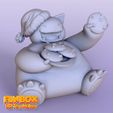 3.jpg STL file Pokemon Snorlax Christmas Toy・Template to download and 3D print