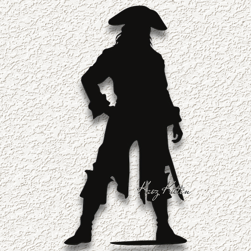 pirate male WALL ART HOME DECOR 3D model