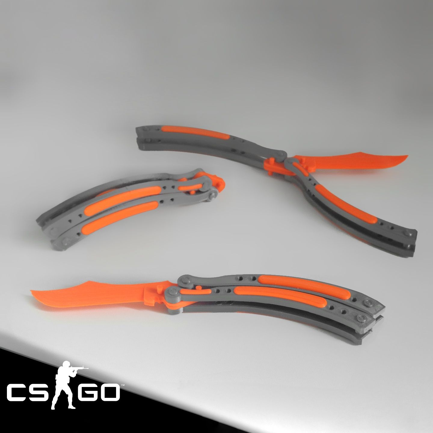 Download STL file CS:GO Butterfly Knife (No Screws Needed) - Balisong ...