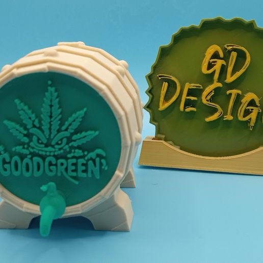 Good Green Barrel stash Box Weed, Jewelry And Coins - 3D model önizlemesi