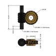 CD65-Shaft-TD.jpg Worm Gear - Center D. 100 mm - Ratio 45 & 50 - Worm with Shaft